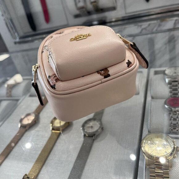 COACH MINI COURT BACKPACK BAG CHARM WITH ROSETTE PRINT CAA68 08XKE - Picture 5 of 11